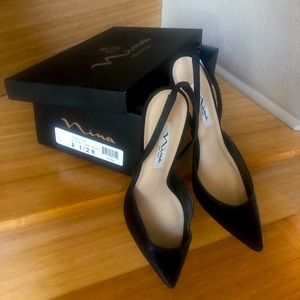 Black Nina Slingback pumps